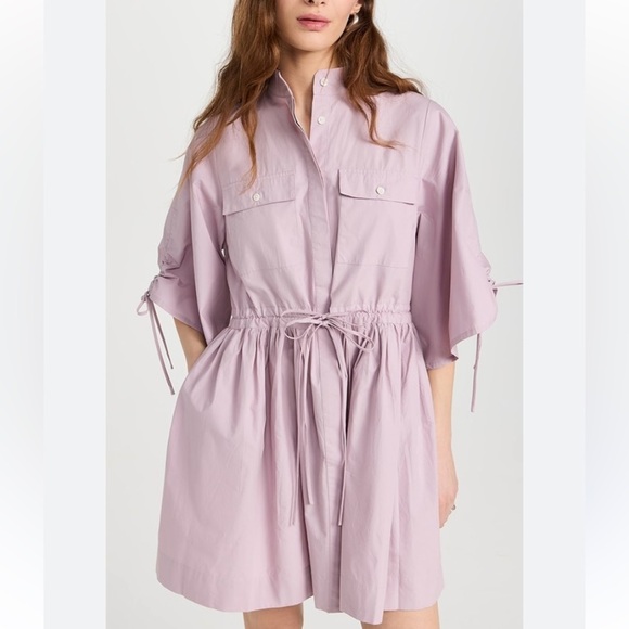 HEVRON HANNAH MINI DRESS PURPLE MEDIUM - Picture 1 of 10